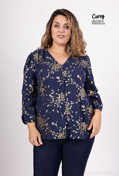 Immagine di CURVY GIRL ELEGANT BLOUSE WITH GOLD LEAF